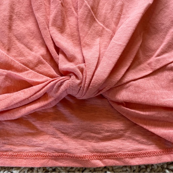 J Crew Slub Twist-Front Tank Tropical Coral Size Medium - Picture 3 of 8